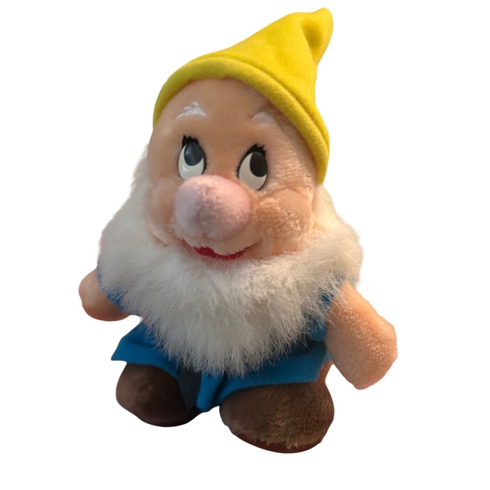 Vintage Disney Happy Dwarf Plush Snow White Seven Dwarfs Disneyland WDW 8 Inch